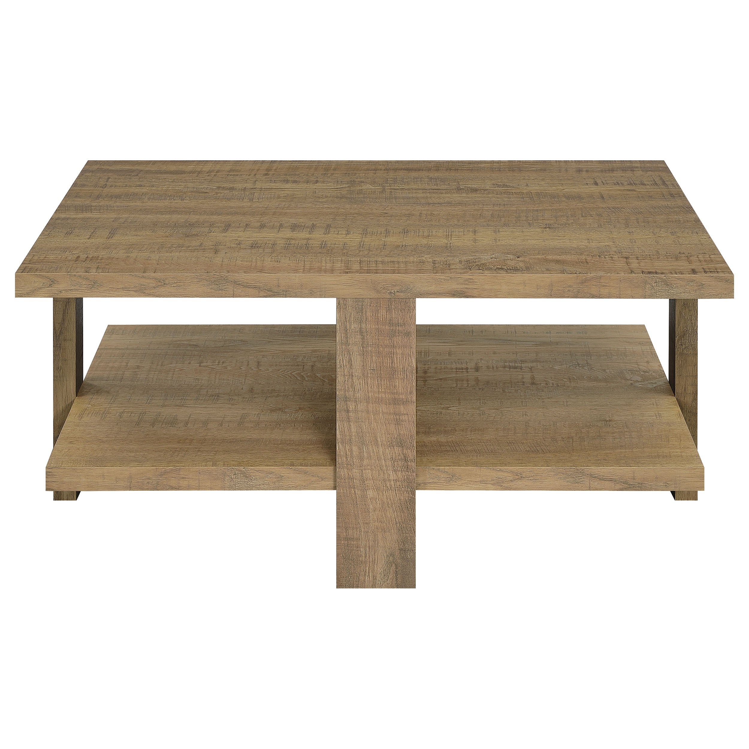 Coaster Dawn Square Engineered Wood Coffee Table With Shelf Mango Default Title