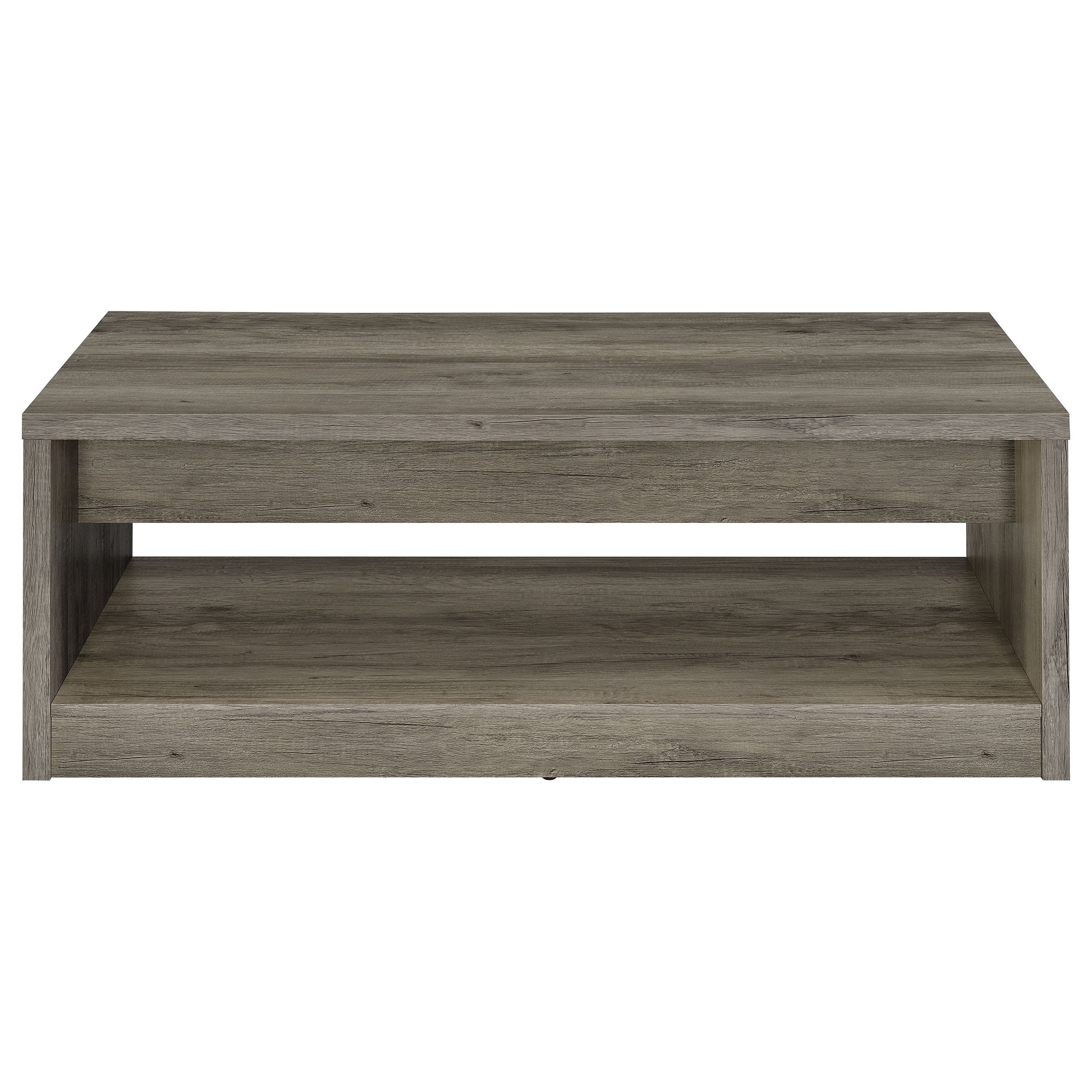 Coaster Felix 2-drawer Rectangular Engineered Wood Coffee Table Grey Driftwood Default Title