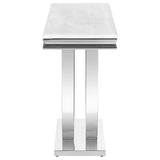 Coaster Kerwin U-base Rectangle Sofa Table White and Chrome Default Title