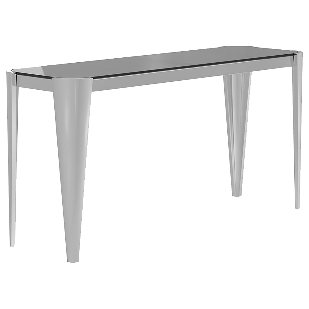 Coaster Rectangle Glass Top Sofa Table Silver and Grey Default Title