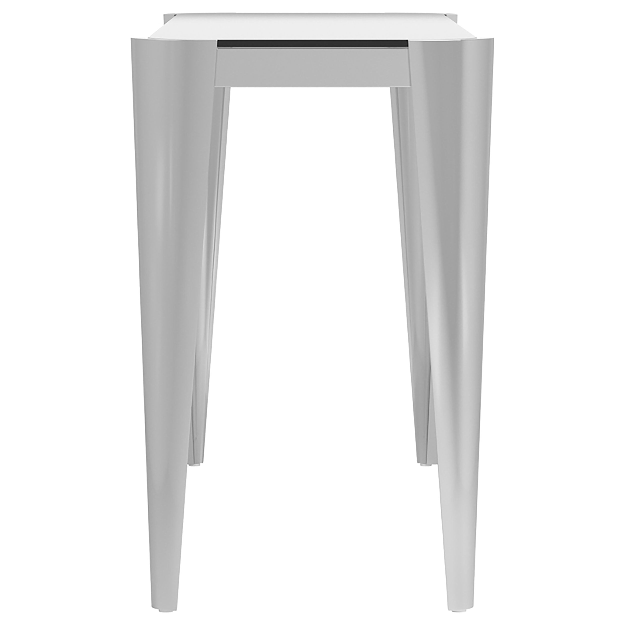 Coaster Rectangle Glass Top Sofa Table Silver and Grey Default Title