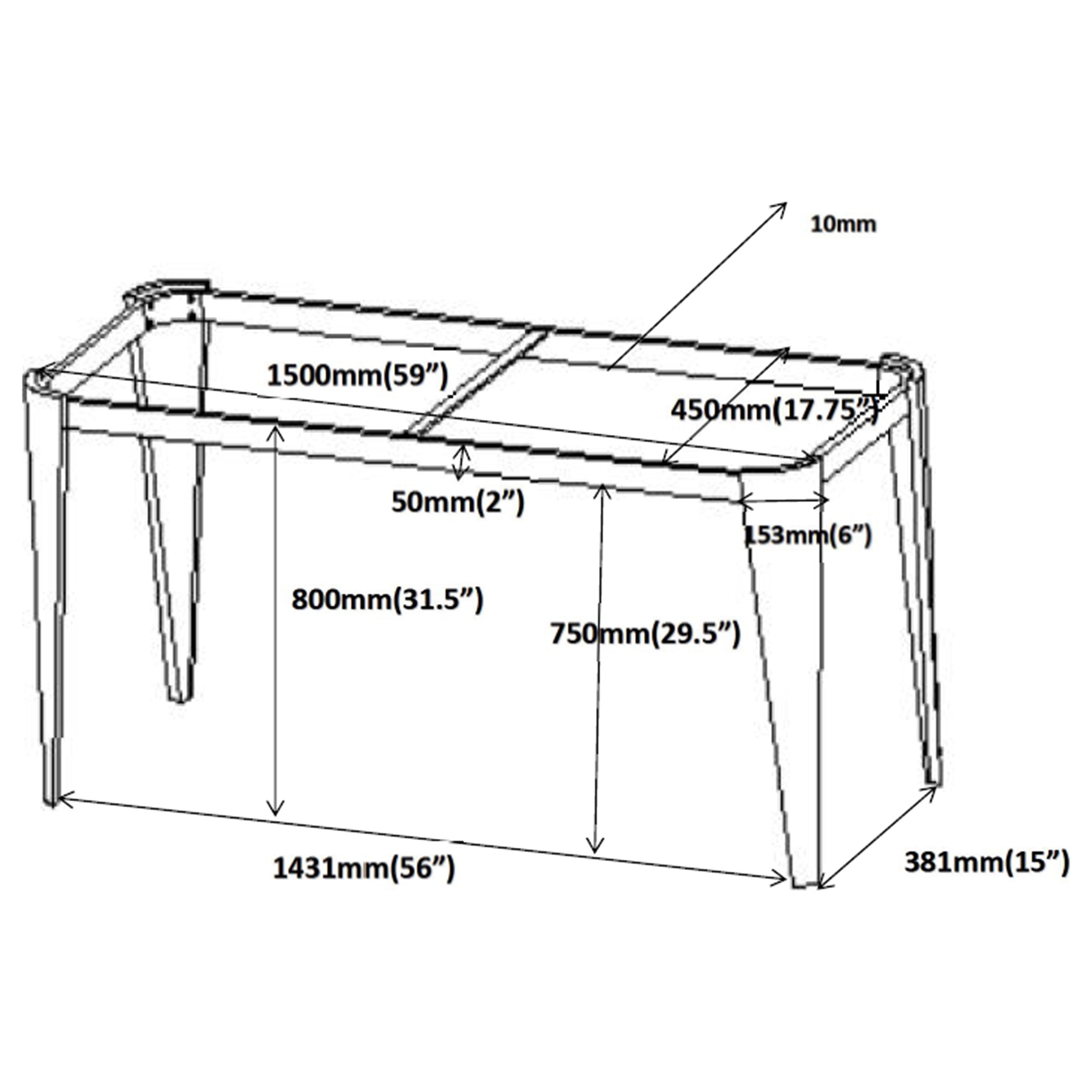 Coaster Rectangle Glass Top Sofa Table Silver and Grey Default Title