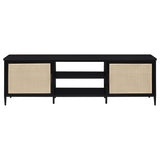 Amherst 2-door 70-inch Metal TV Stand Media Console Black