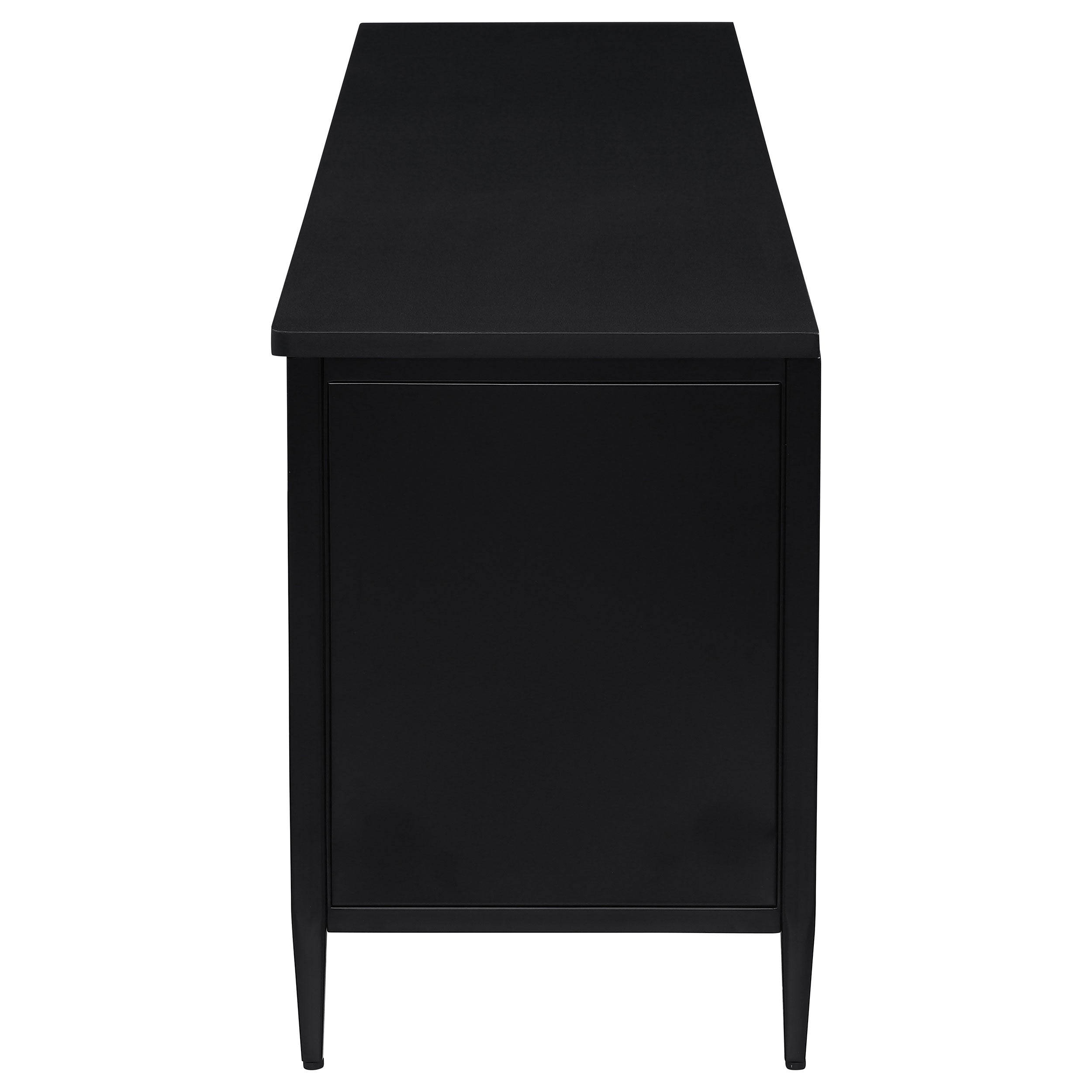 Amherst 2-door 70-inch Metal TV Stand Media Console Black