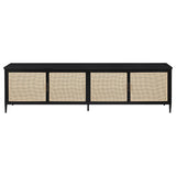 Amherst 4-door 78-inch Metal TV Stand Media Console Black