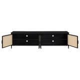 Amherst 4-door 78-inch Metal TV Stand Media Console Black