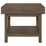 Coaster Owen Rectangle End Table with Shelf Wheat Brown Default Title