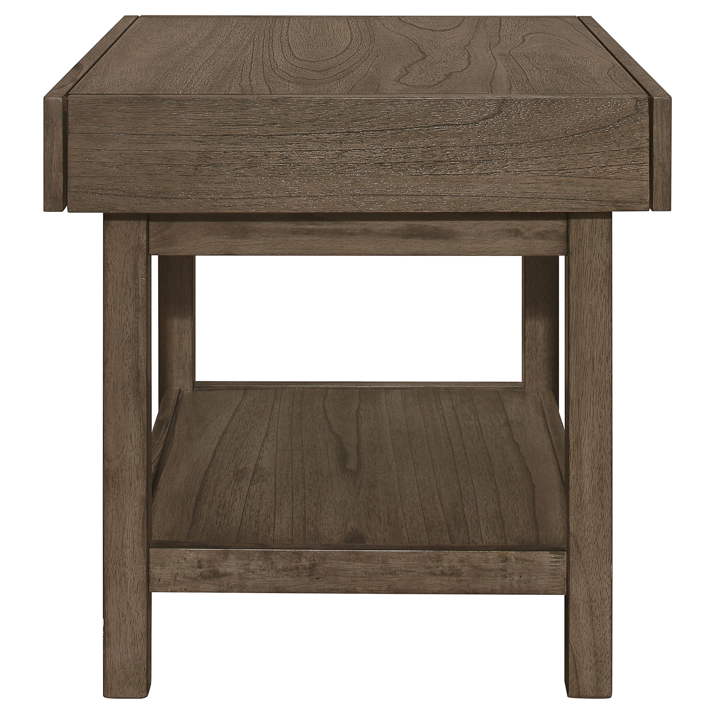 Coaster Owen Rectangle End Table with Shelf Wheat Brown Default Title