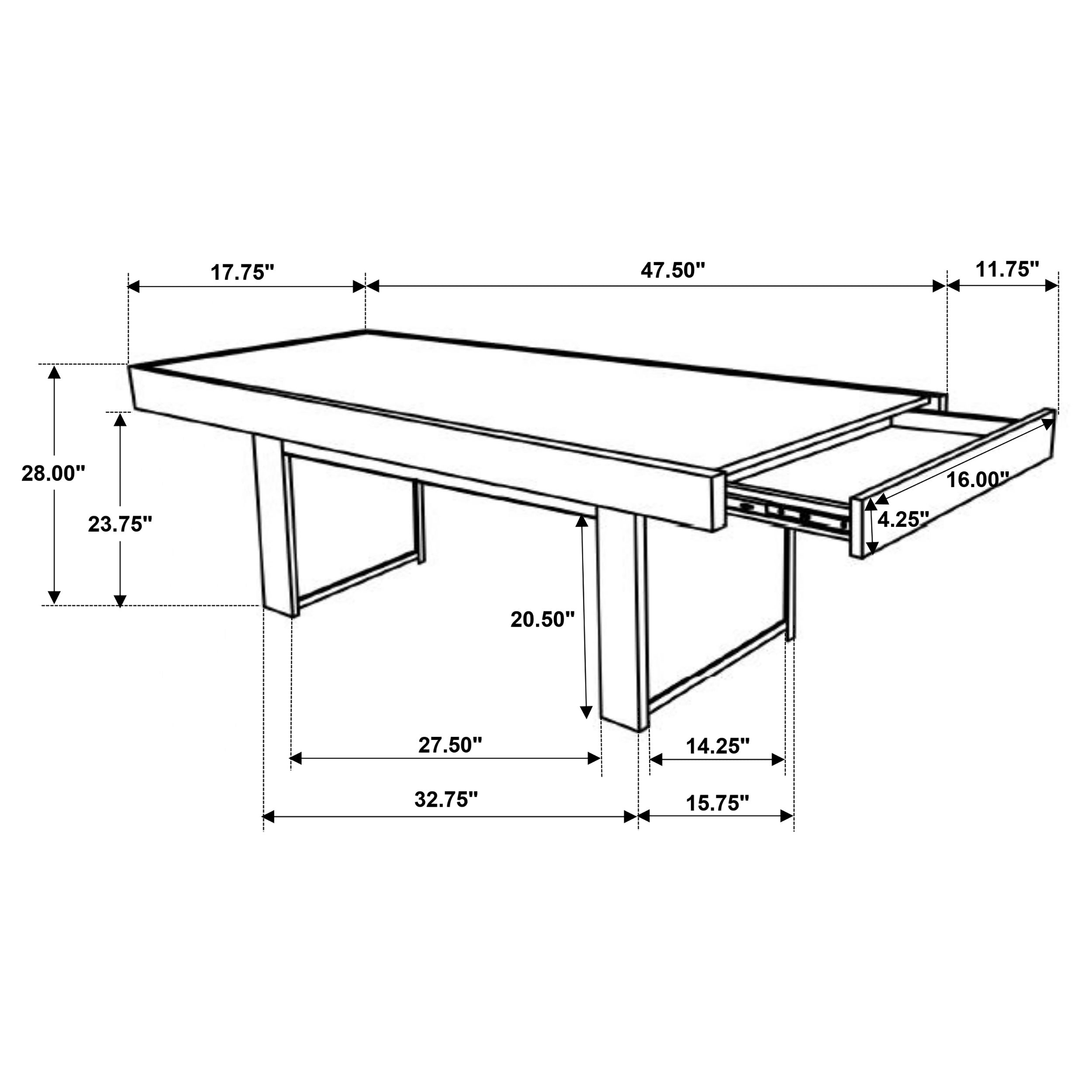 Coaster Owen Rectangle Sofa Table with Hidden Storage Wheat Brown Default Title