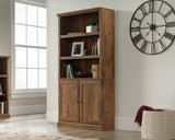 Sauder Select Farmhouse Style 5-Shelf 2-Door Bookcase