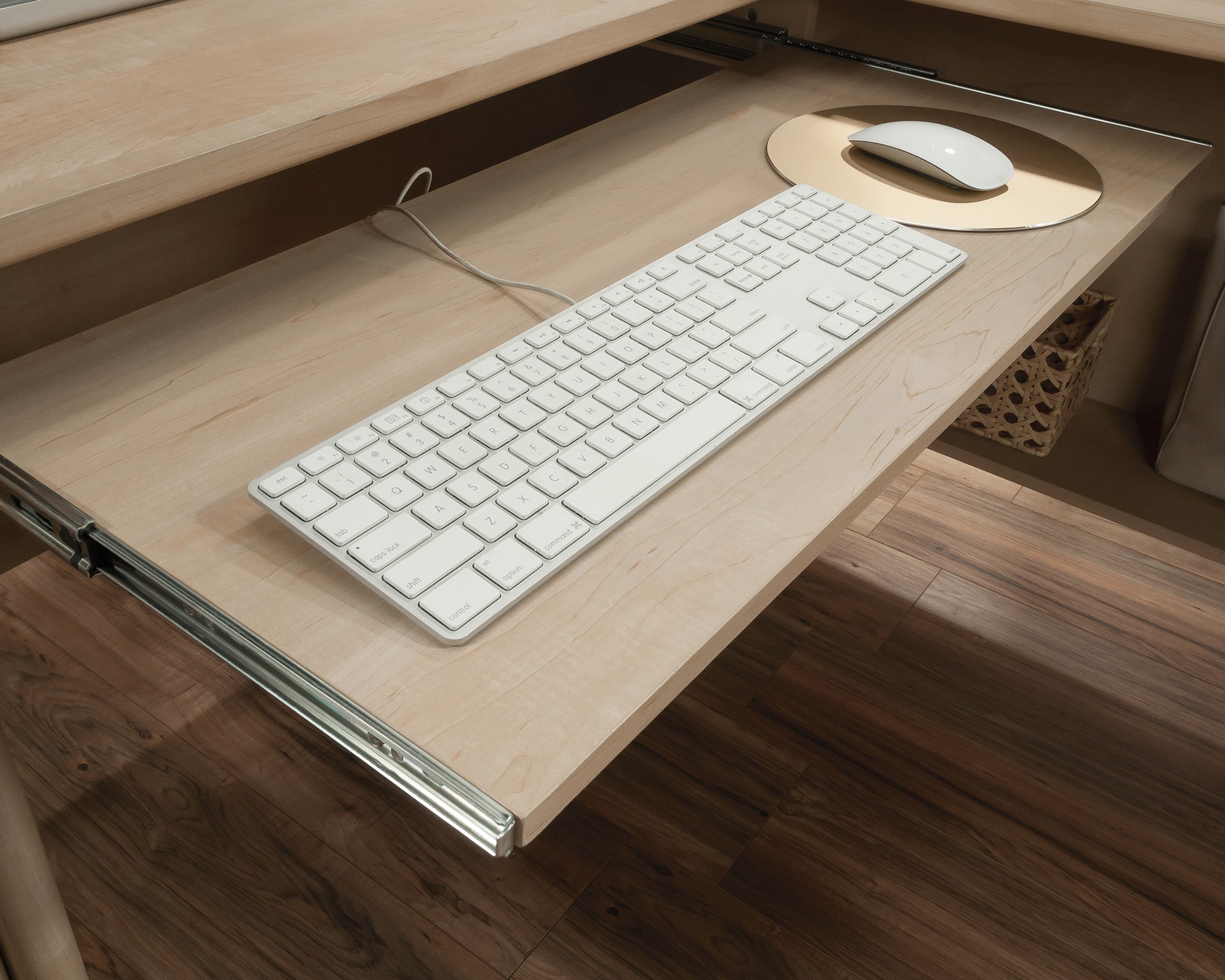 Whitaker Point  L-Shaped Home Office Desk in Natural Maple