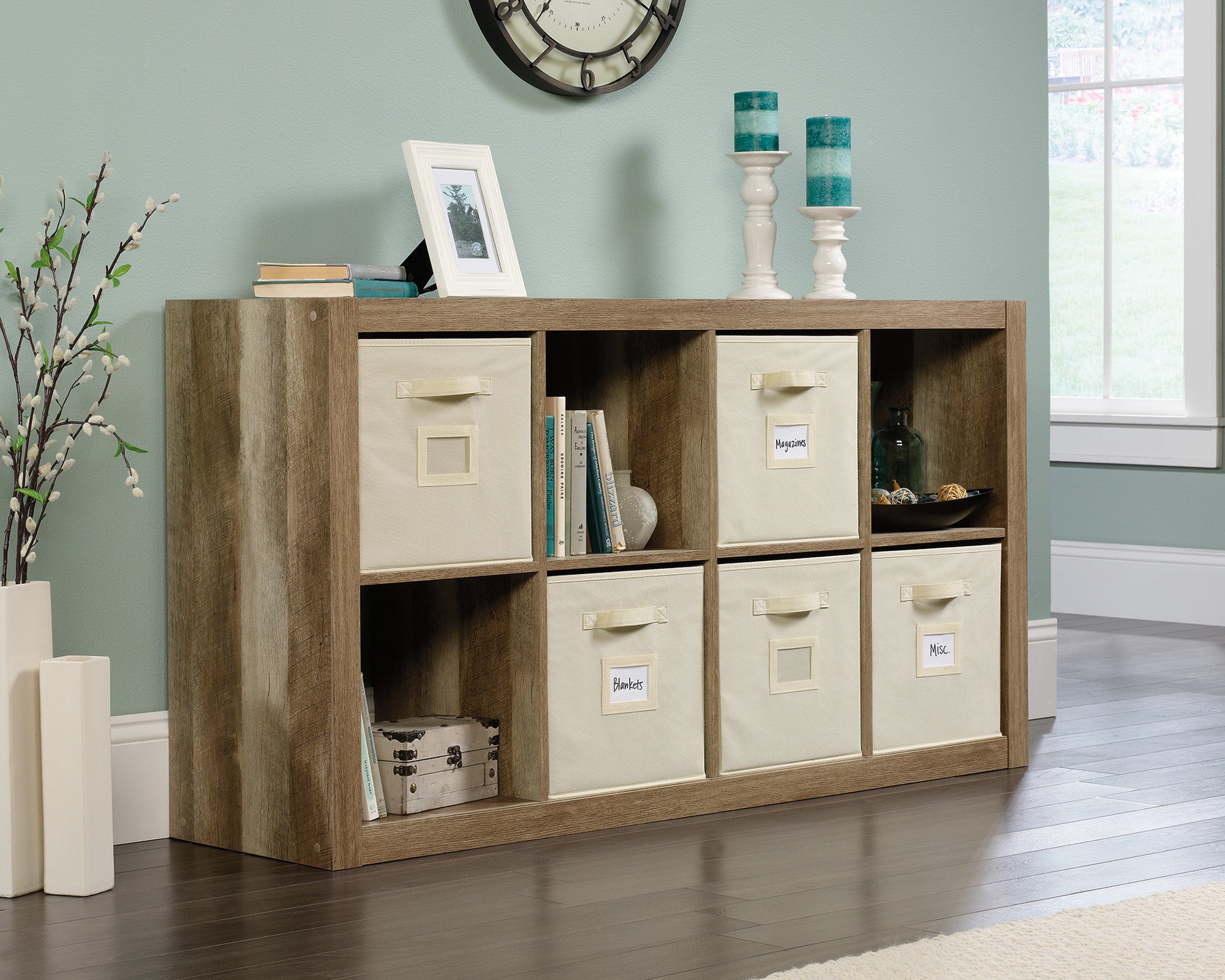 Stow-Away 8-Cube Organizer Lintel Oak