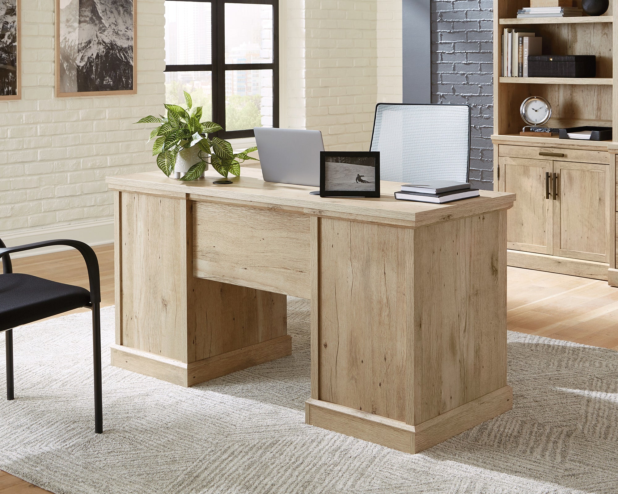 Mason Peak 60" Commercial Credenza Desk in Prime Oak