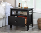 Trestle  1-Drawer Night Stand in Raven Oak