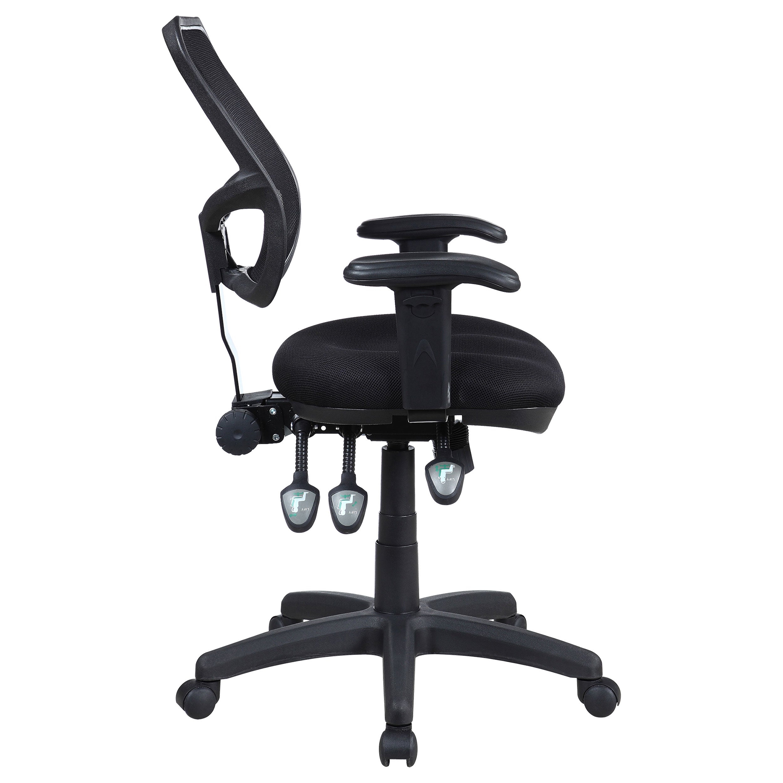 Coaster Rollo Adjustable Height Office Chair Black Default Title