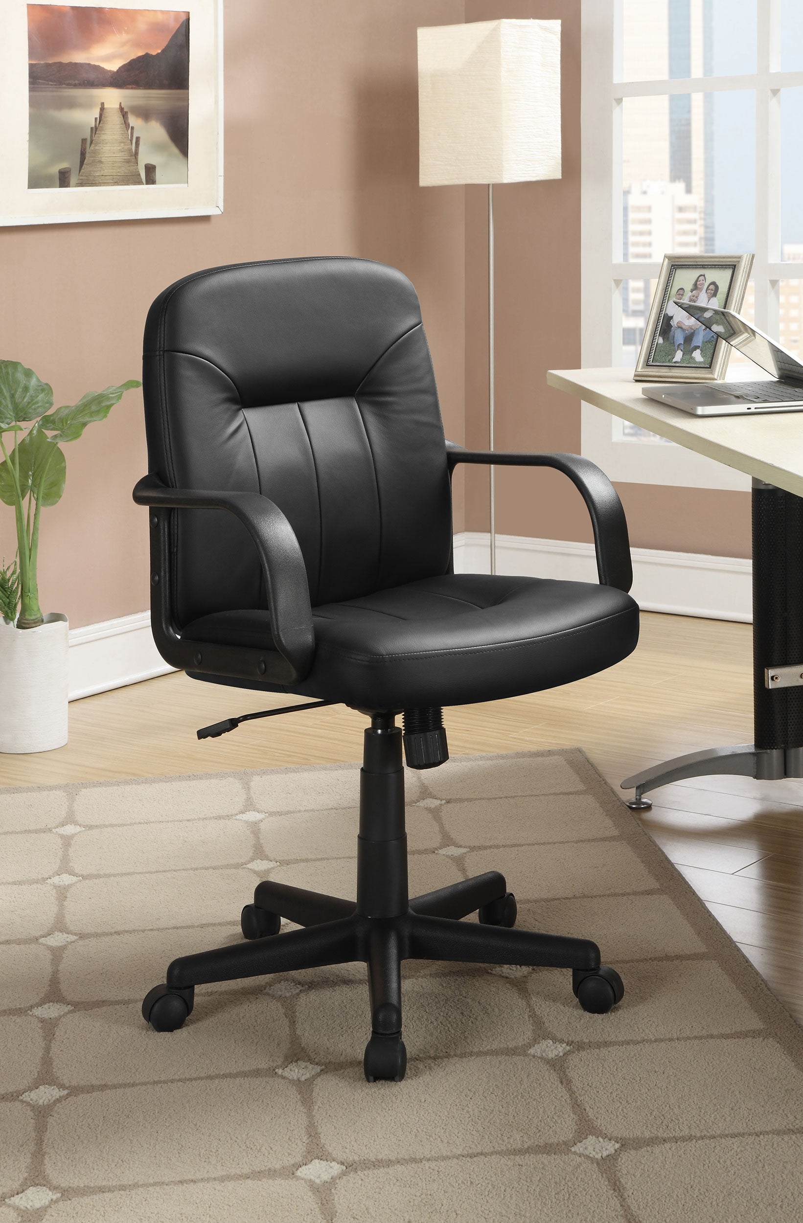 Coaster Minato Adjustable Height Office Chair Black Default Title