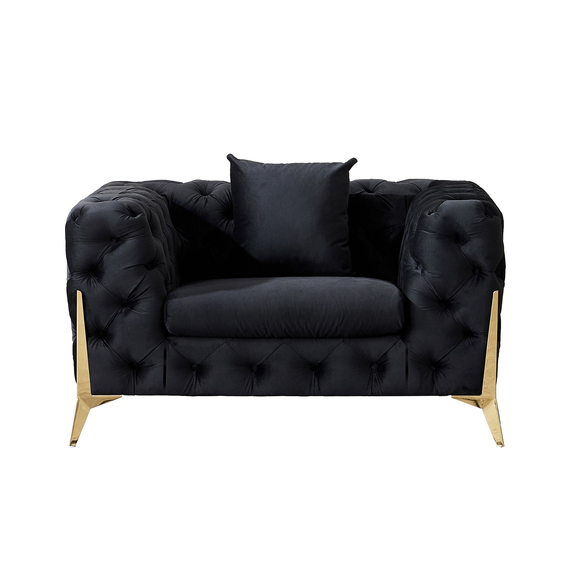 Artisan Dionna Velvet Armchair Black