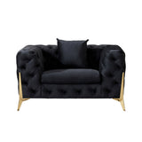 Artisan Dionna Velvet Armchair Black