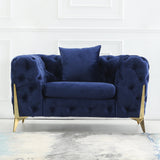 Artisan Dionna Velvet Armchair Blue