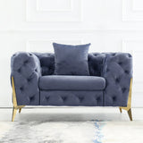 Artisan Dionna Velvet Armchair Grey