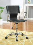 Coaster Himari Adjustable Height Office Chair Black and Chrome Default Title