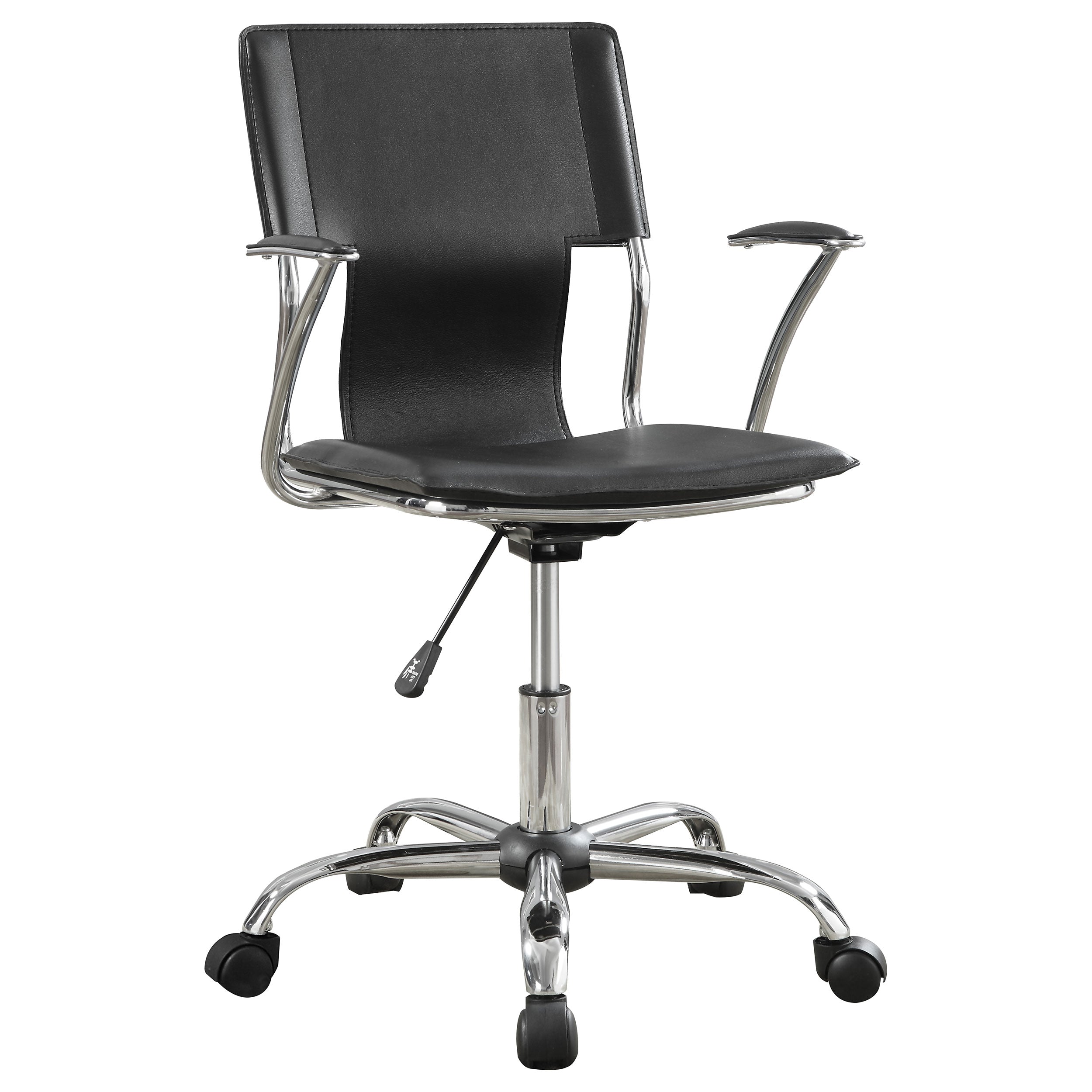 Coaster Himari Adjustable Height Office Chair Black and Chrome Default Title