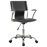 Coaster Himari Adjustable Height Office Chair Black and Chrome Default Title