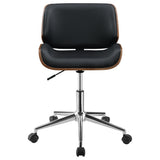 Coaster Addington Adjustable Height Office Chair Black and Chrome Default Title