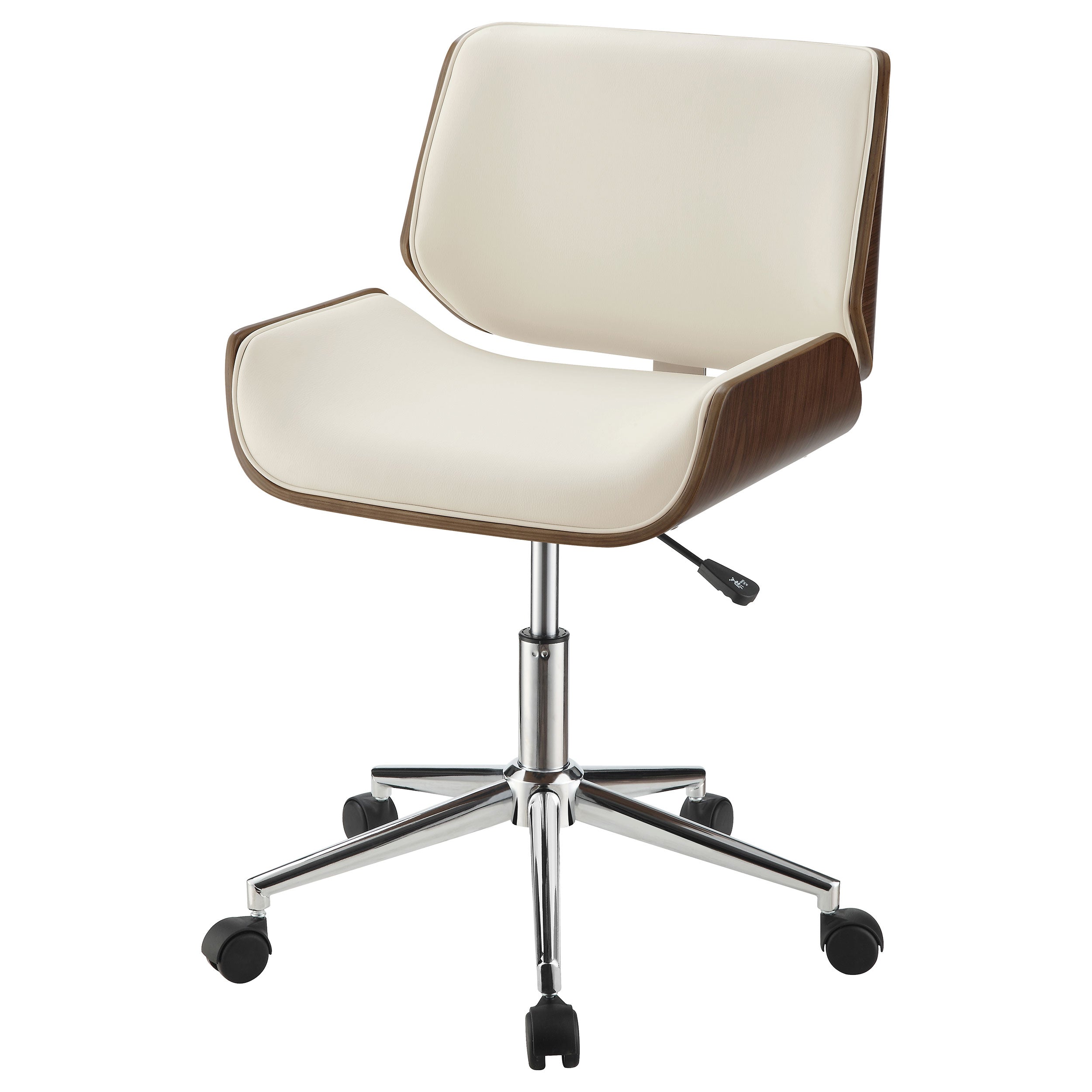 Coaster Addington Adjustable Height Office Chair Ecru and Chrome Default Title