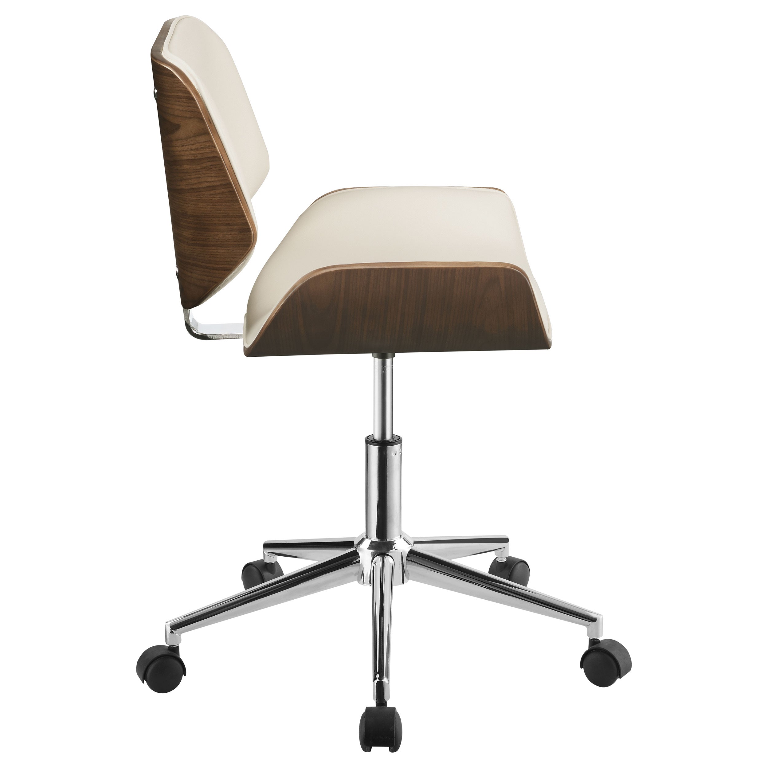 Coaster Addington Adjustable Height Office Chair Ecru and Chrome Default Title