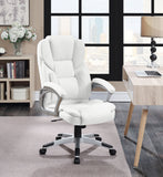 Coaster Kaffir Adjustable Height Office Chair White and Silver Default Title