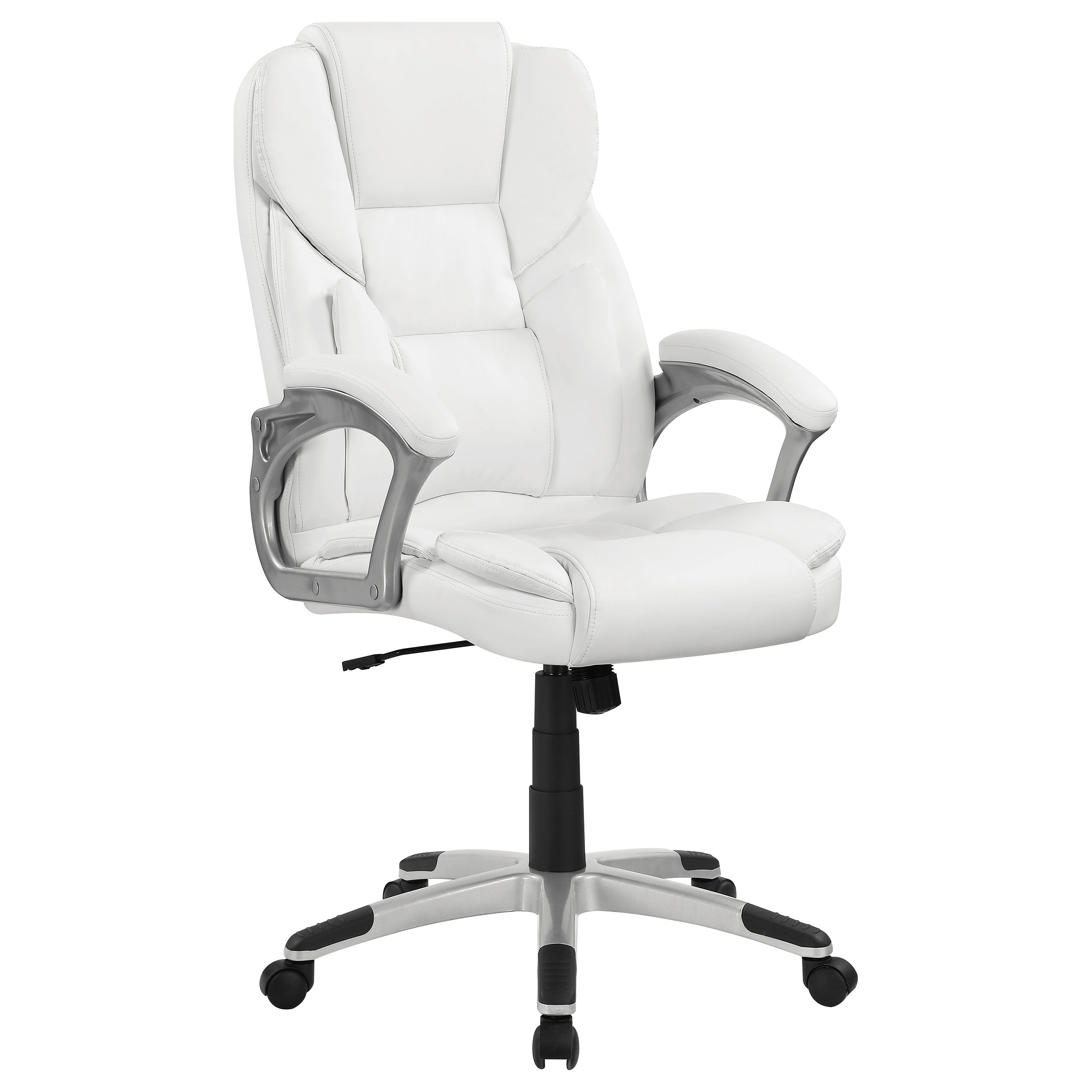 Coaster Kaffir Adjustable Height Office Chair White and Silver Default Title