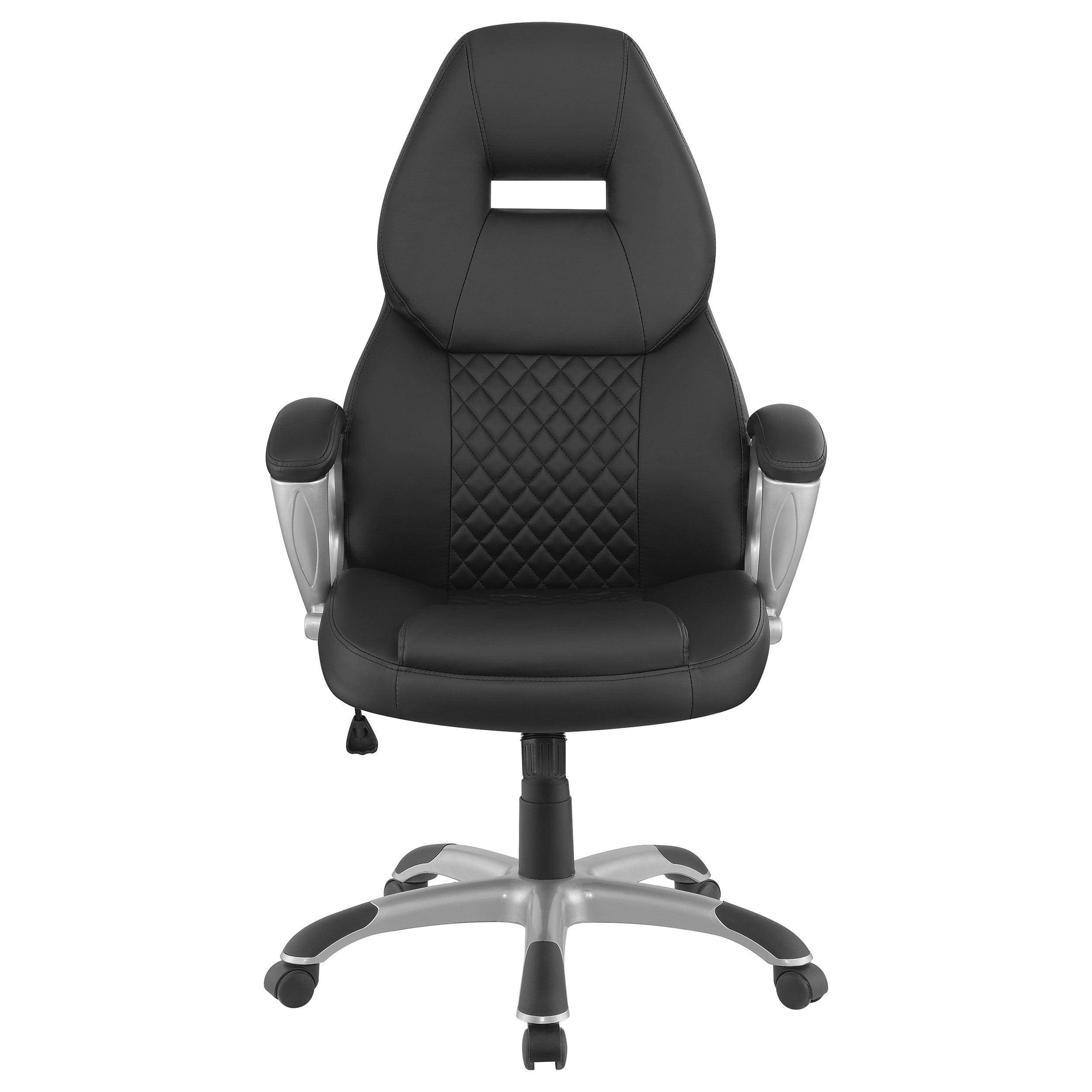 Coaster Bruce Adjustable Height Office Chair Black and Silver Default Title