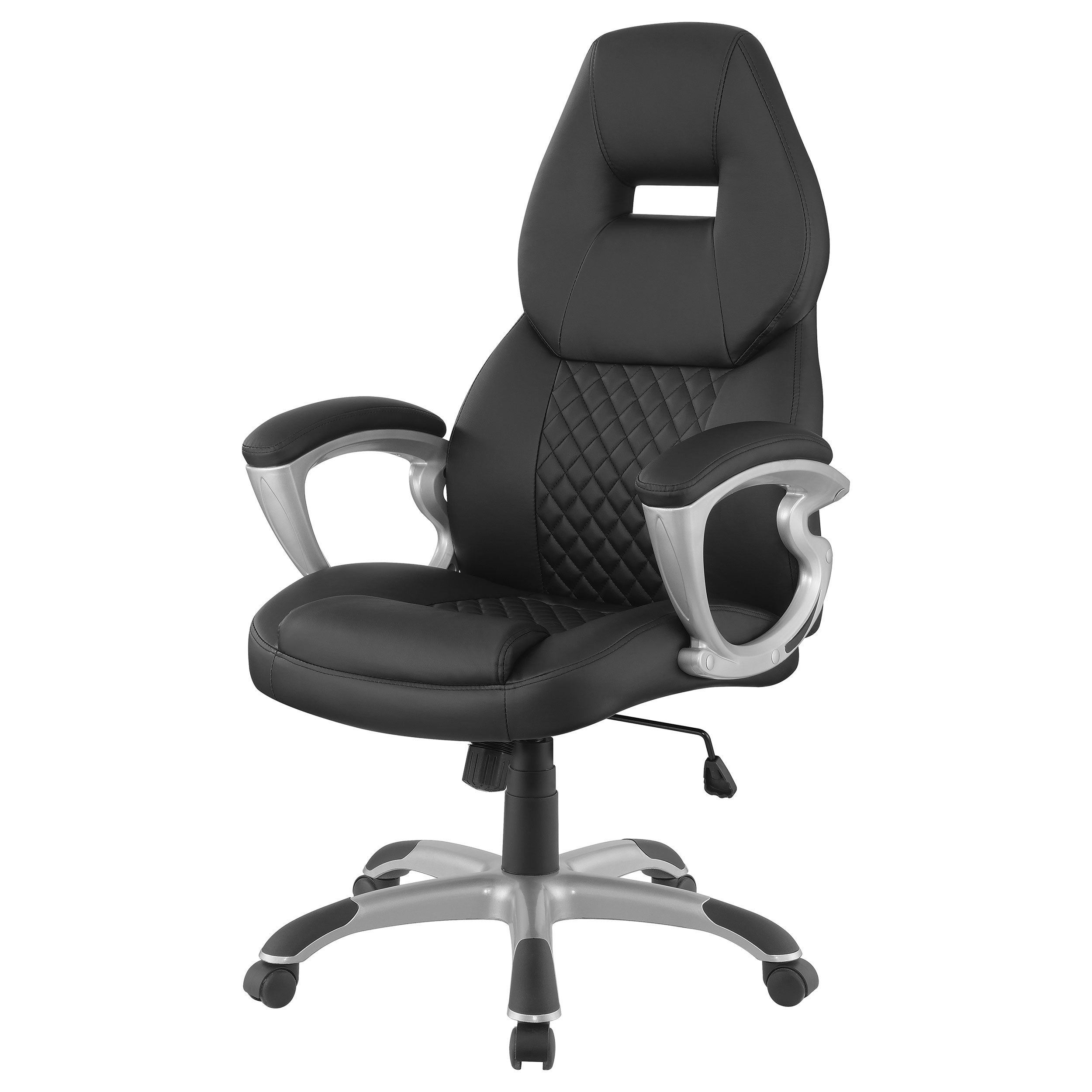 Coaster Bruce Adjustable Height Office Chair Black and Silver Default Title