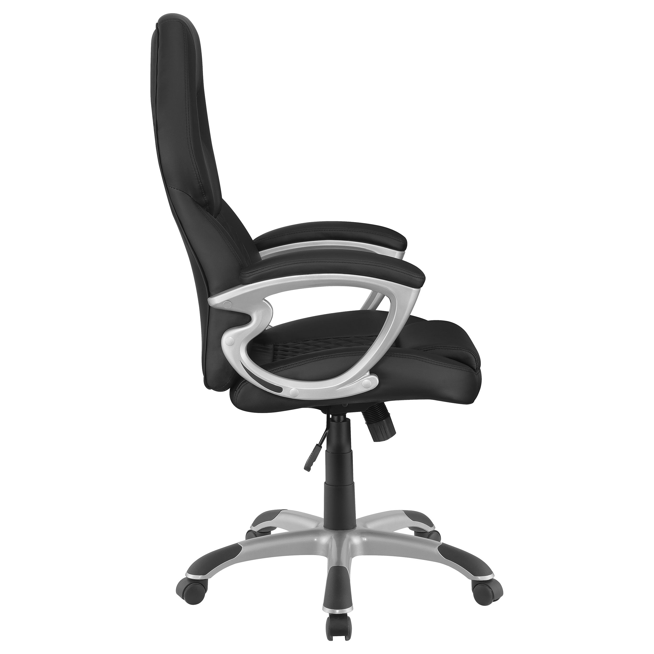 Coaster Bruce Adjustable Height Office Chair Black and Silver Default Title