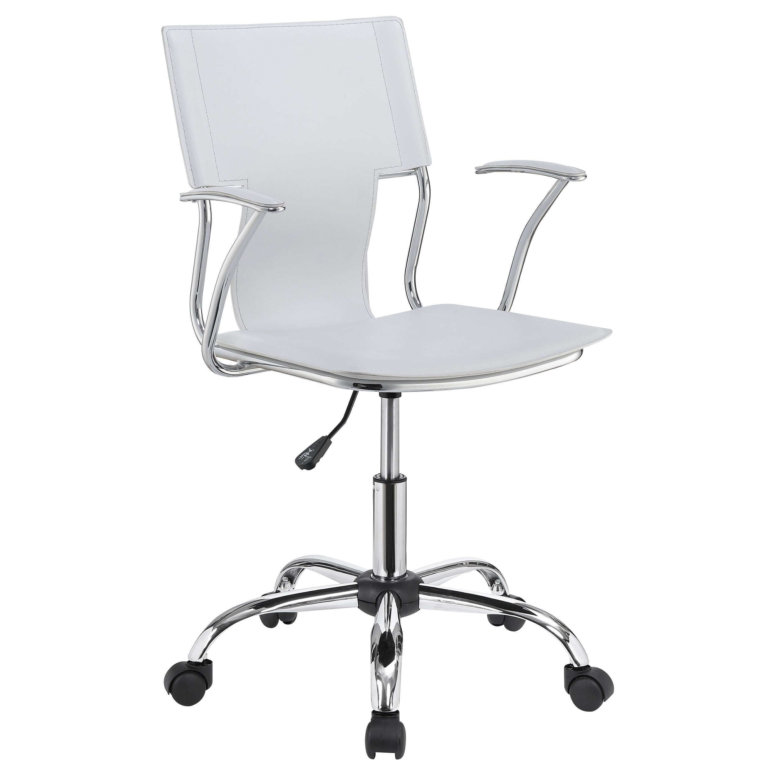 Coaster Himari Adjustable Height Office Chair White and Chrome Default Title