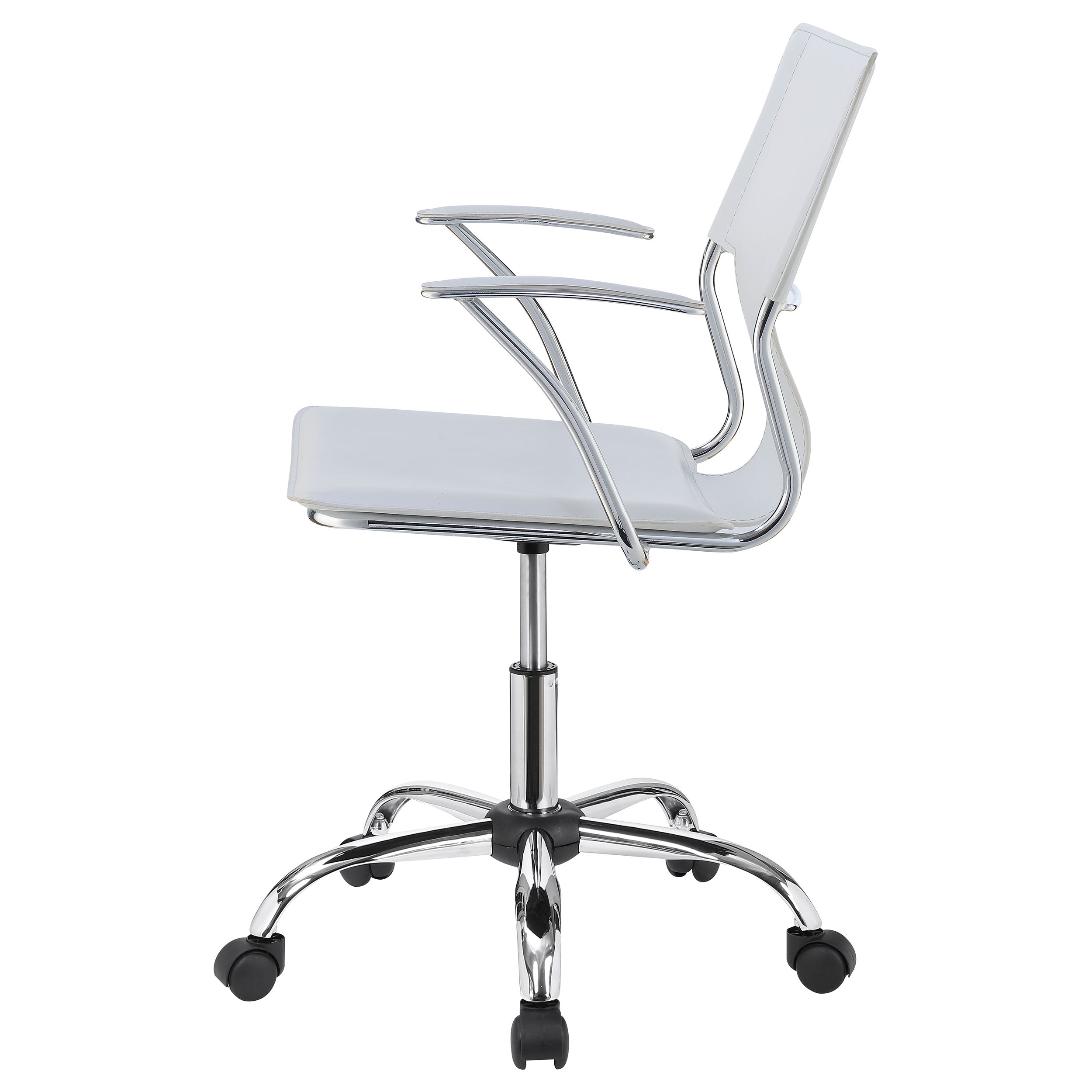 Coaster Himari Adjustable Height Office Chair White and Chrome Default Title