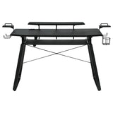 Coaster Alfie Gaming Desk with USB Ports Gunmetal