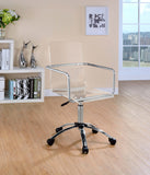 Coaster Amaturo Office Chair with Casters Clear and Chrome Default Title