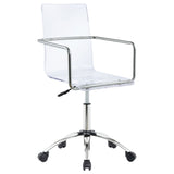 Coaster Amaturo Office Chair with Casters Clear and Chrome Default Title