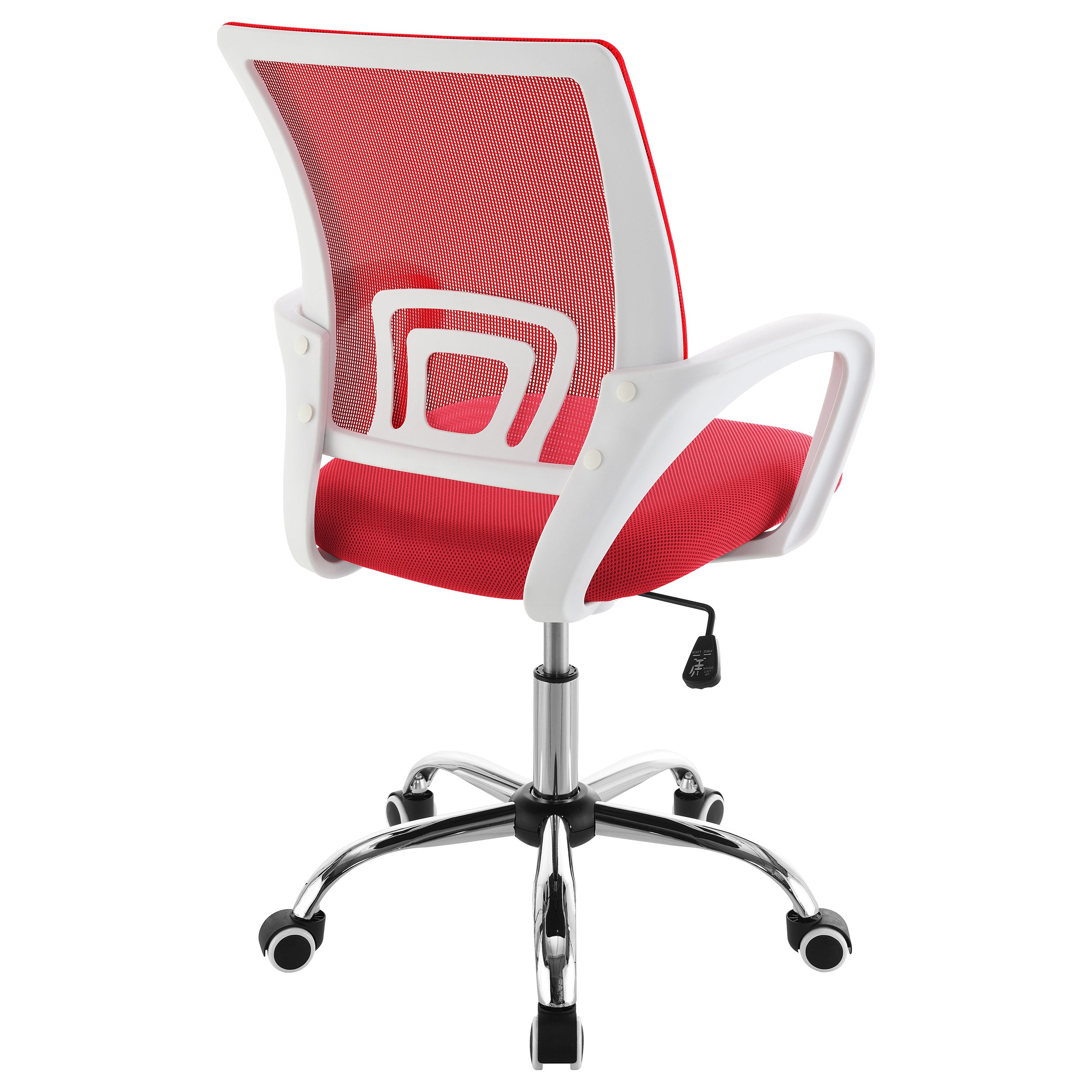 Felton Upholstered Adjustable Home Office Desk Chair Red