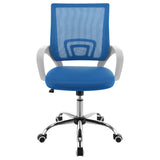 Felton Upholstered Adjustable Home Office Desk Chair Blue