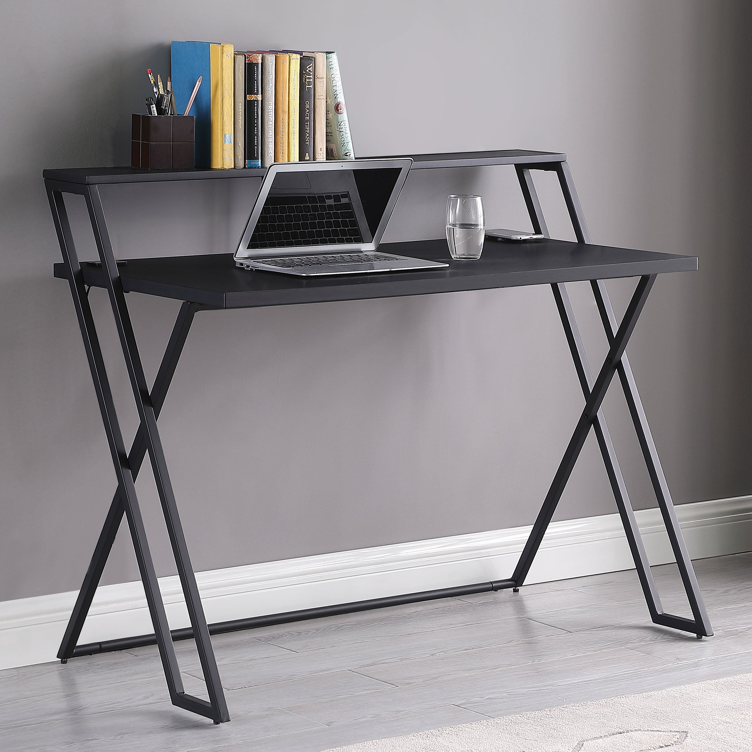 Coaster Xavier Writing Desk with USB Ports Black Default Title