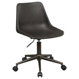 Coaster Carnell Adjustable Height Office Chair with Casters Brown and Rustic Taupe Default Title