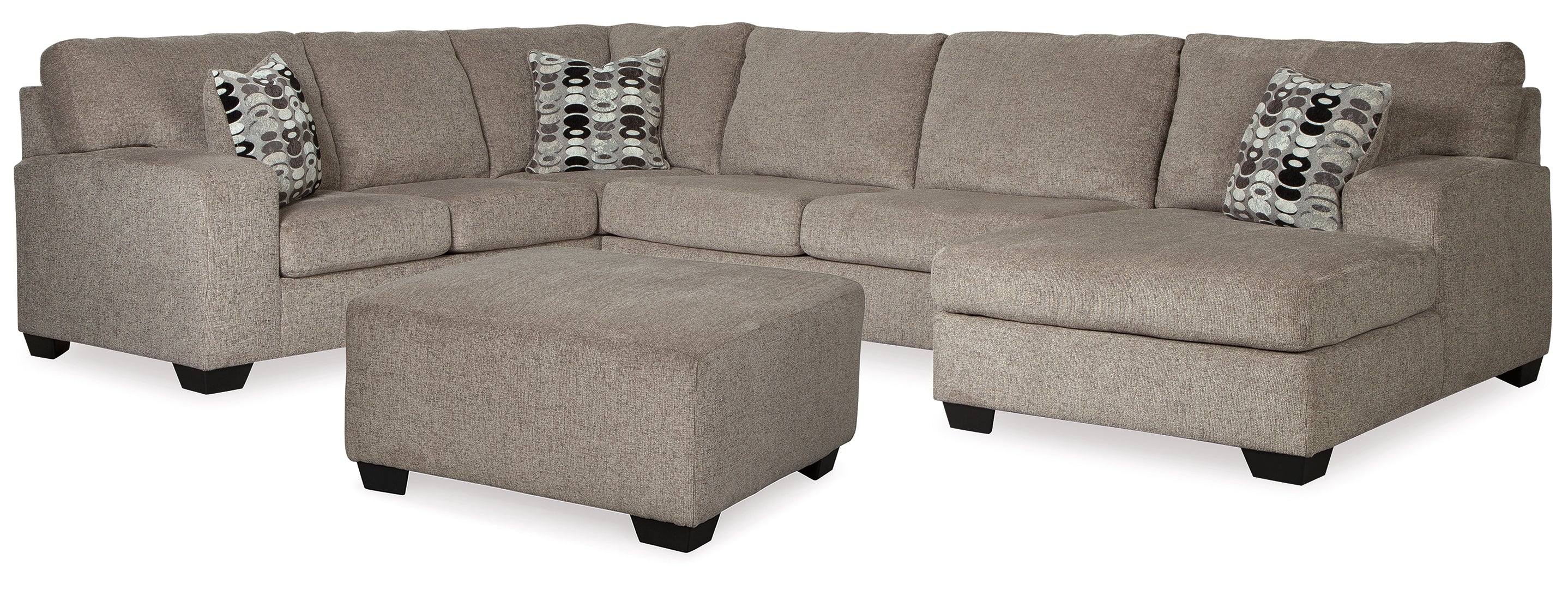 Ballinasloe 3-Piece Sectional with Ottoman