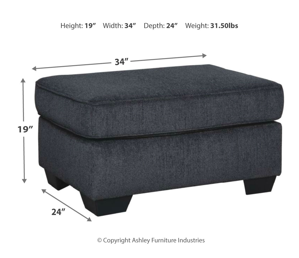 Altari Oversized Accent Ottoman