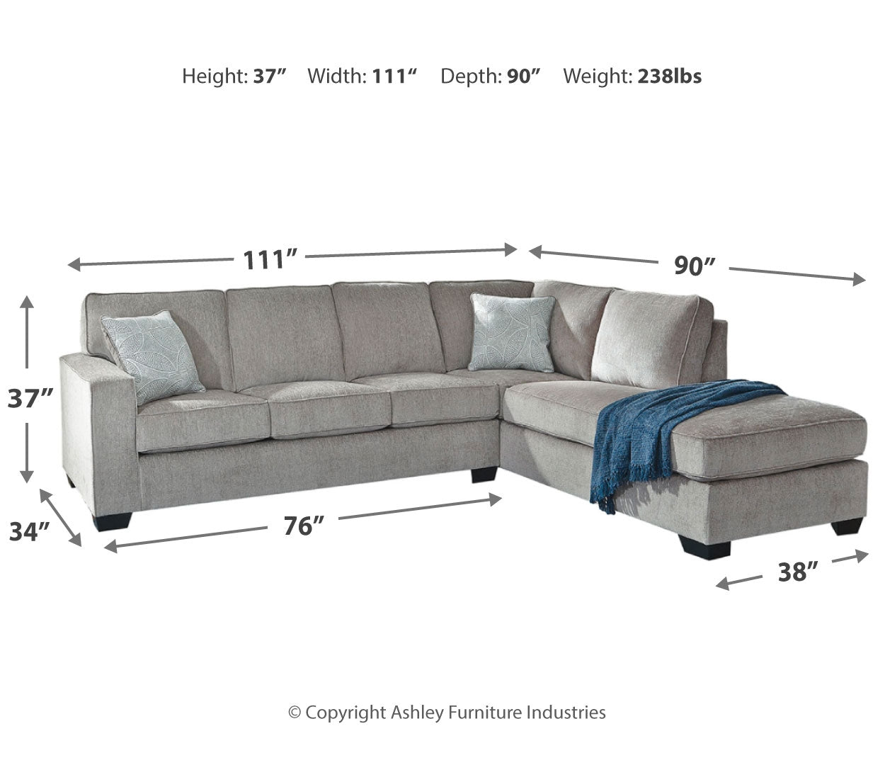 Altari 2-Piece Sectional with Ottoman