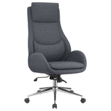 Coaster Cruz Upholstered Office Chair with Padded Seat Grey and Chrome Default Title