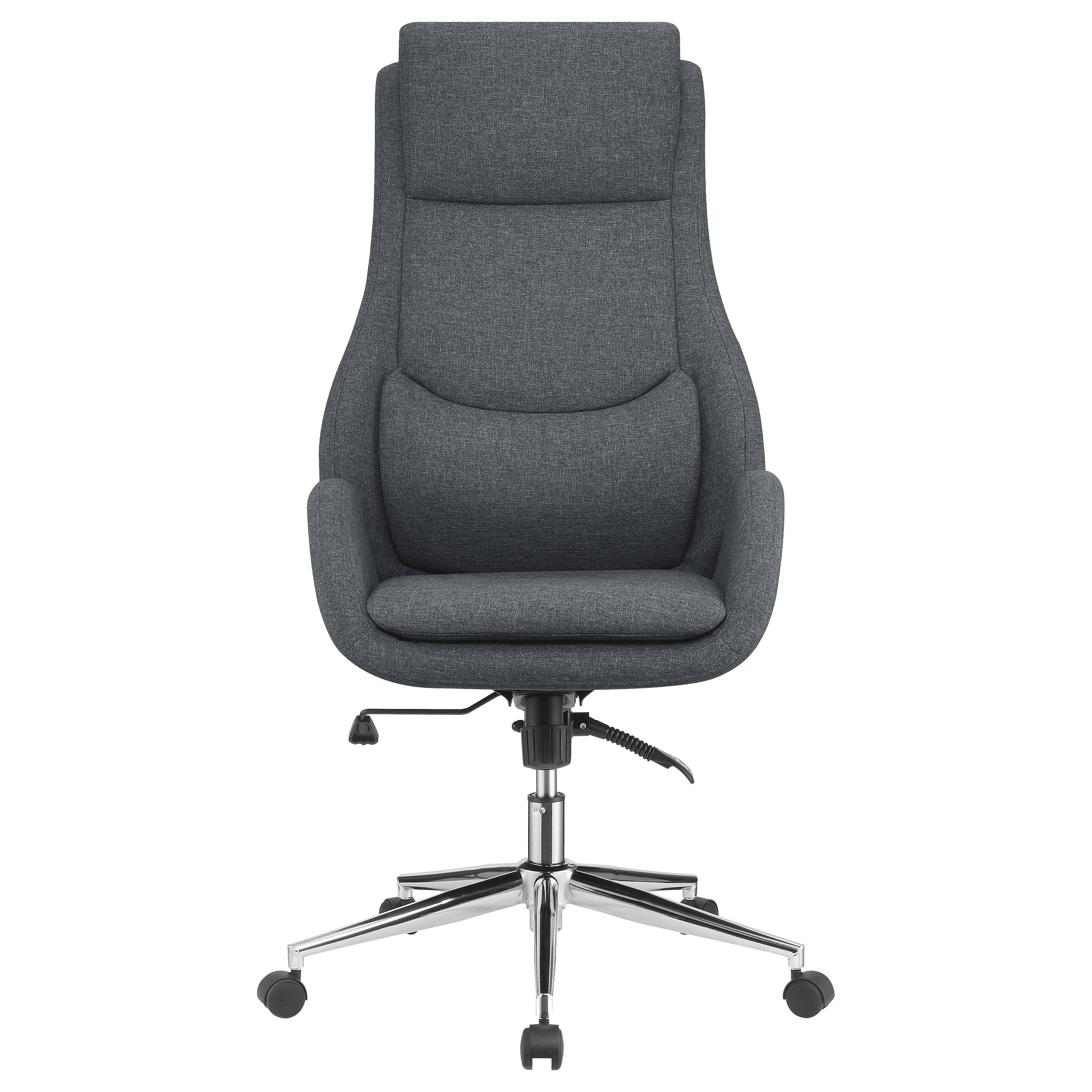 Coaster Cruz Upholstered Office Chair with Padded Seat Grey and Chrome Default Title