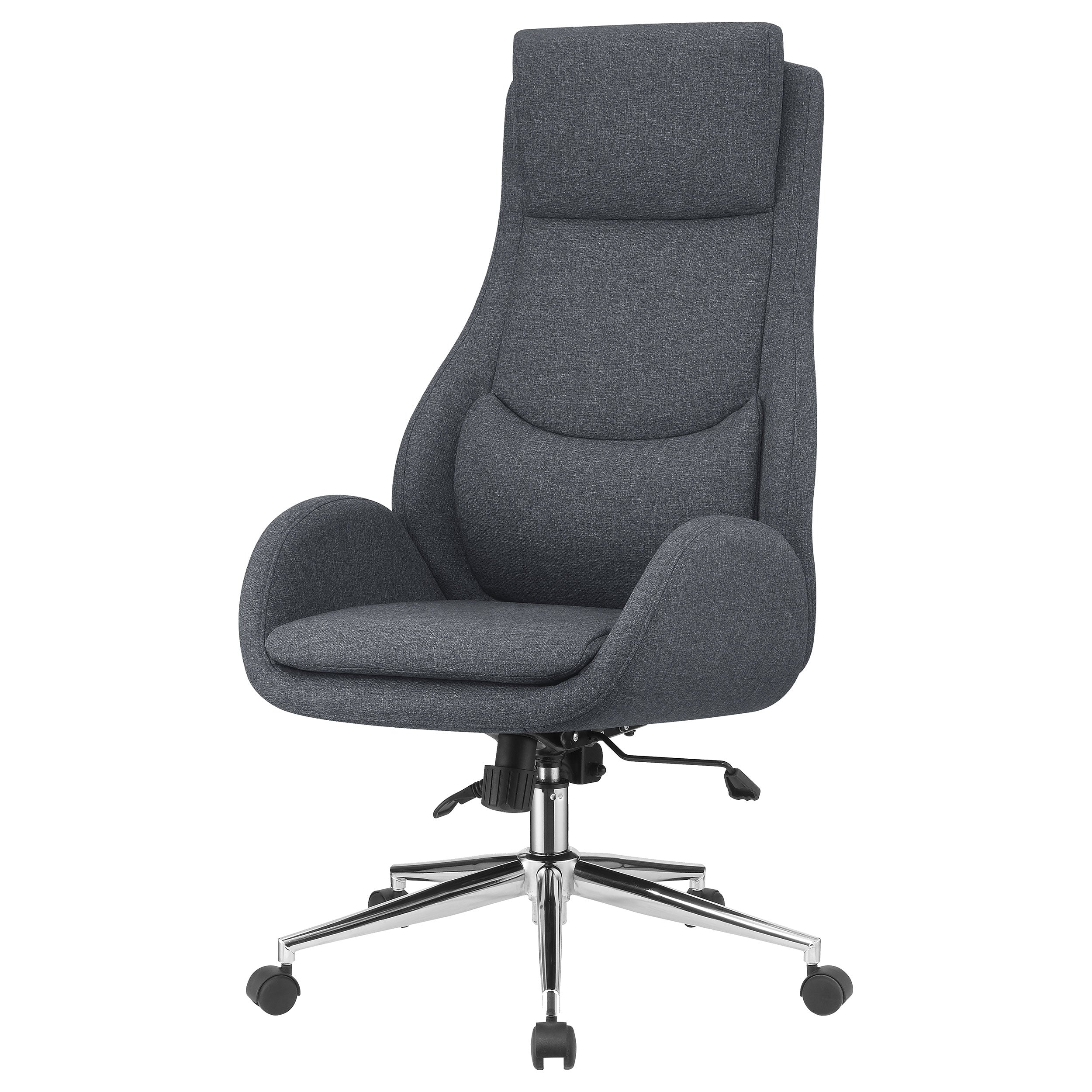 Coaster Cruz Upholstered Office Chair with Padded Seat Grey and Chrome Default Title